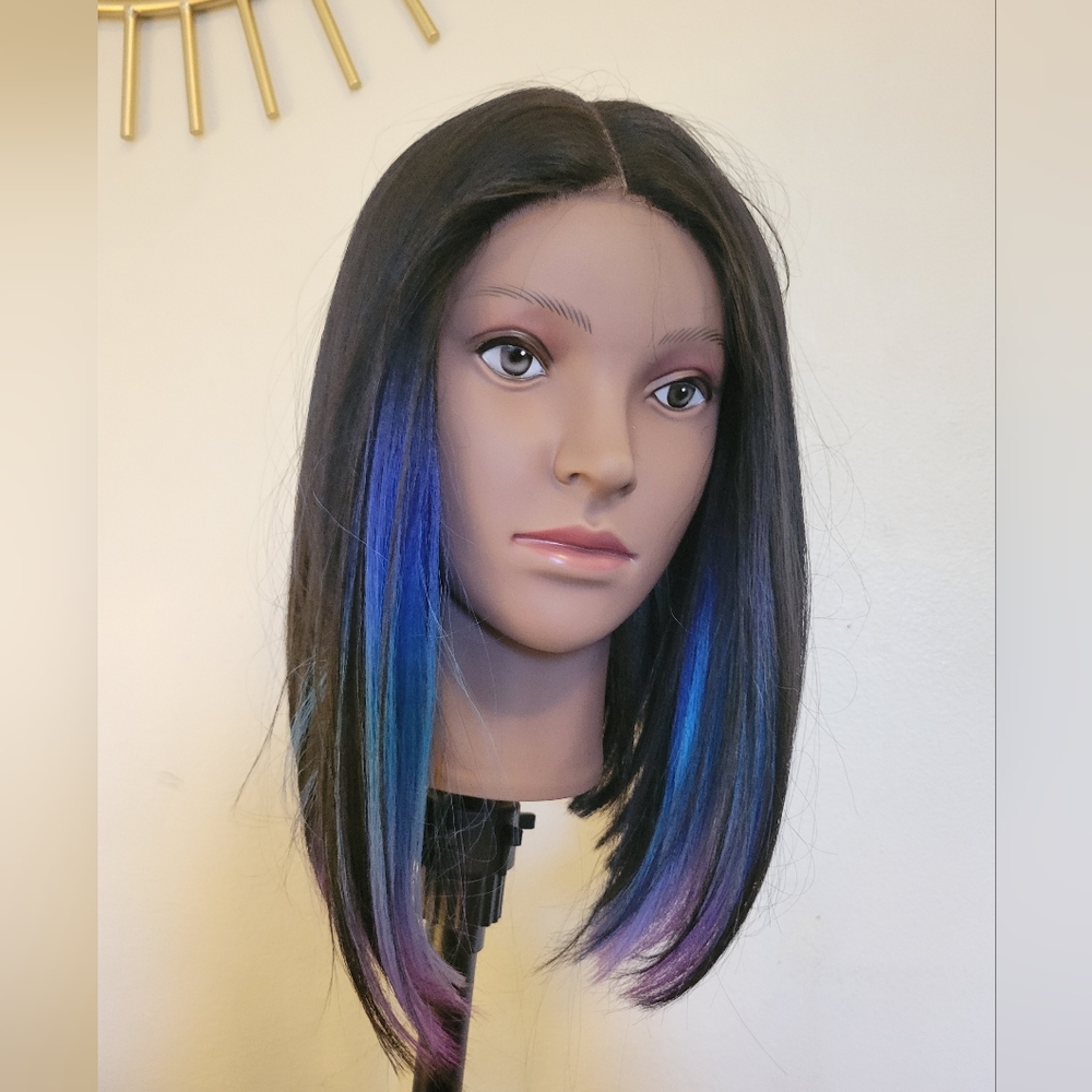 Lace front wig colored